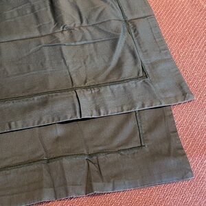 Two euro sq pillow shams. Cotton sateen navy blue with matching stitching